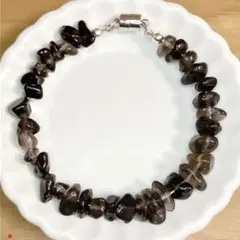 スモーキークォーツ細石ブレスレット　内径約15.5センチ