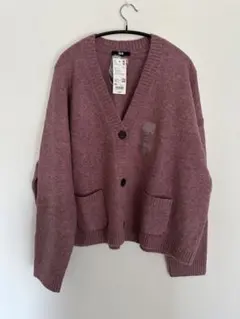 【XXL】スフレヤーンショートカーディガン