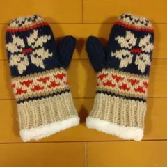 編み柄 デザインミトン