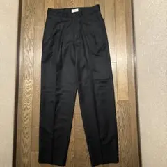 90s イタリア製SISLEY ウールツータックスラックス ブラック 30