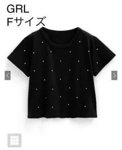GRL グレイル　ビジューショート丈Tシャツ　F sm181のサムネイル