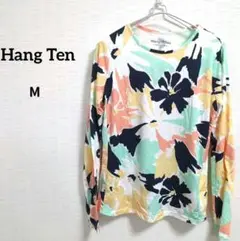 海外古着 1点物 Hang Ten 花柄 長袖 Tシャツ M UVカットのサムネイル