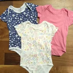 ３着セット☆ロンパース　半袖　女の子　80cm