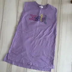 【こっちゃま様専用】x-girl stages シャツパープルワンピース130のサムネイル
