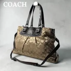 COACH コーチ F20027 アシュレイ シグネチャー 2WAY ショルダ - メルカリ