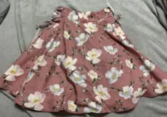 MAJESTIC LEGON フラワープリント フレアスカート ピンク