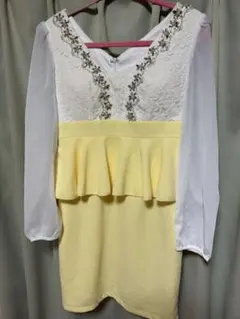 JEWELSぺプラムミニドレスL♡