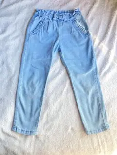 トップバリュ✨️フリル付きライトブルーデニムパンツ