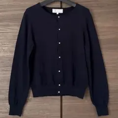 ロペピクニック　パールボタンカーディガン　通勤コーデ