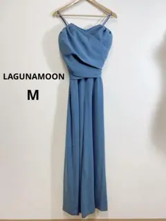 LAGUNAMOON LADYクロスベアパンツドレス ブルー M