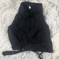 ブラックノースリーブシャツ