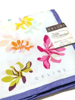 ​【新品未使用】セリーヌ CELINE 大判ハンカチ 花柄 58cm 日本製のサムネイル