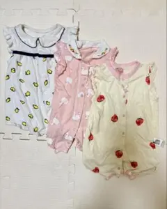 女の子用ロンパース3点セット
