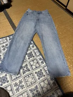 GRL ライトブルーデニムワイドレッグパンツ