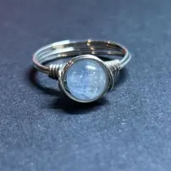 WR672 天然石 パワーストーン ワイヤーリング ブラジル産カイヤナイトシリカ