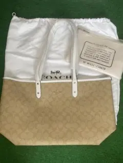 【新品・未使用品】COACH ベージュ トートバッグ M1632-F36658