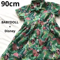 BABYDOLL ディズニー ミニー 総柄 ワンピース 90 女の子