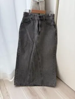 UNIQLO グレー タイトスカート スリット入り