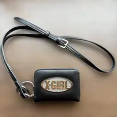 X-GIRL エックスガール ストラップ付き コインケース ブラック