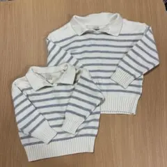 プティマイン　おそろい　セーター　80 100 S M 長袖