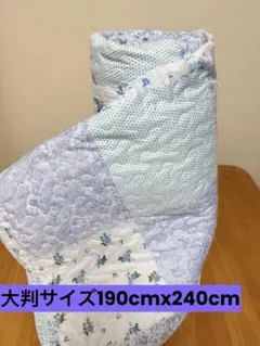 大判サイズ水洗いキルト ベッドカバー 花キルト190x270cm綿100% - メルカリ