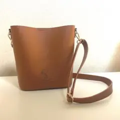 スヌーピー　ショルダーバッグ　ブラウン　合皮　PEANUTS SNOOPY