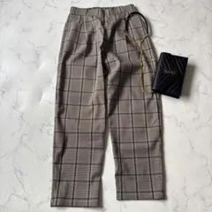 ブージュルード　タックテーパードパンツ　ストレッチ　チェック柄◆7210のサムネイル