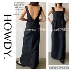 HOWDY. ハウディー デニム　ワンピース　新品　ブラック　黒　S