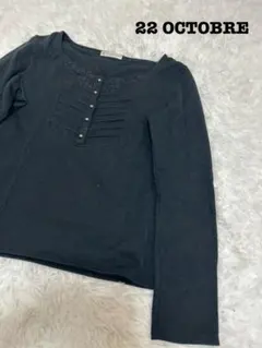 22 OCTOBRE ニットプルオーバー ブラック 長袖 レディース[125]