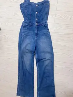 RESSEXXYデニムブルー クロスバック サロペット