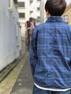 REMILLA カイトチェック シャツジャケット L ブルー