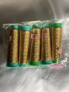 メタリックヤーン　刺繍糸　金　ゴールド　200m巻