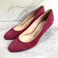 未使用 ファビオルスコーニ スエード パンプス 36 23cm 現行ロゴ