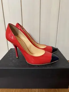 Giuseppe Zanotti 赤ネイビー ポインテッドトゥハイヒールのサムネイル