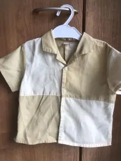 半袖シャツ ベージュ ホワイト 90㎝