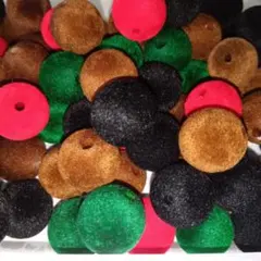 No.69 ベロアビーズ　ビーズ　カスタムボールペン　ストラップ　リース