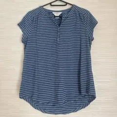 Liz claiborne リズクレイボーン PLサイズ ボーダー ブルー