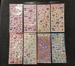 ハローキティあわわちゃん樹脂もりシールグリッターシール8種ぷっくりカミオジャパン