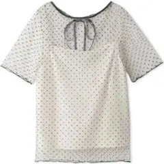 Snidel スナイデル　シアーカットチュールトップス