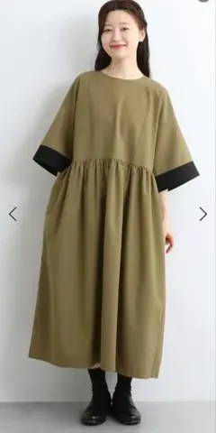 ＆yarn リネンコットンワンピース　新品