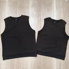 UNIQLO ワッフル生地 ベスト 2枚セット 110 130