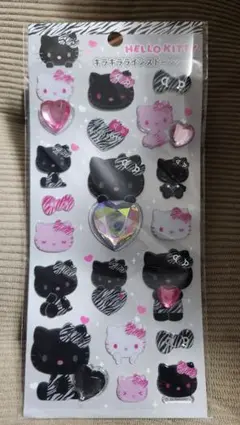 【匿名配送】ハローキティ キラキララインストーンシール ゼブラ サンリオ