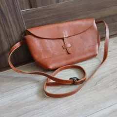 ☆お値下げ☆quattro saisons ブラウン レザーショルダーバッグ