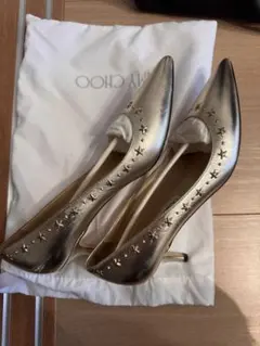 JIMMY CHOO ゴールド スタースタッズ パンプス