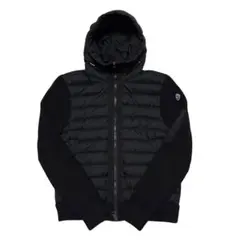 【極美品】モンクレール ハイブリッドダウンニット ブラック M