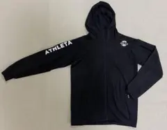 アスレタ　ジュニア　フルジップパーカー　150 黒　裏起毛