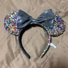 ディズニー　ミニーカチューシャ　レインボー