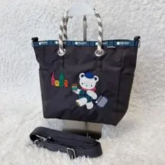 完売品 familiar レスポートサック トートバッグ　くま　極美品