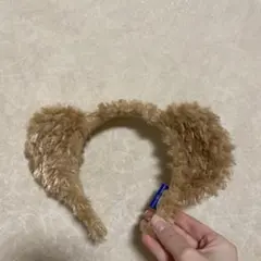 耳付きベージュカチューシャ