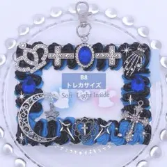 【B8 トレカ】ホイップデコ 硬質ケース トレカケース 推し活 横向き 黒×青